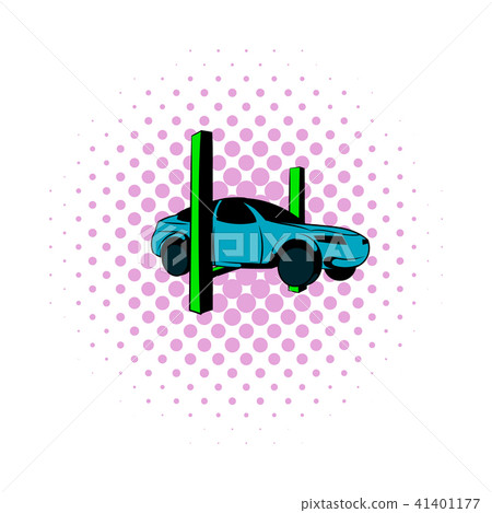 Car on the lift comics icon Car on the lift comics icon 41401177