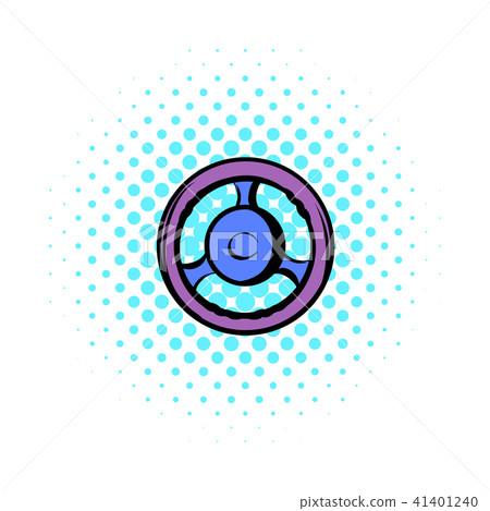 Automobile wheel comics icon 41401240