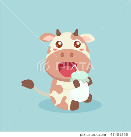 Cute Cow Cartoon Stock Illustration
