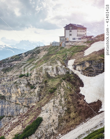Tre Cime tour, alpine hut. National Park 41401418