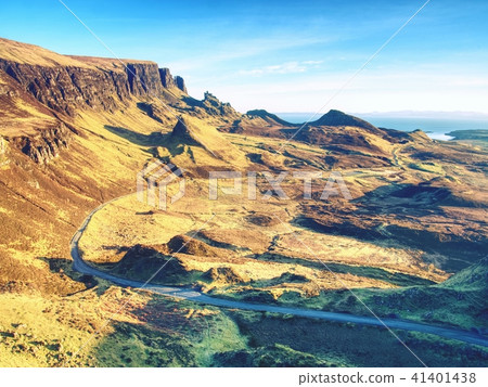 Quiraing mountains sunset at Isle of Skye 41401438