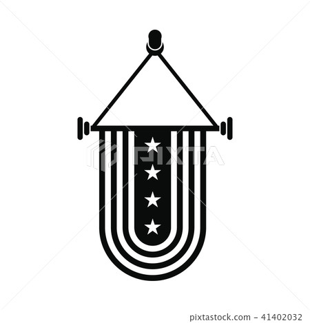 Pennant with the national flag of USA icon Pennant with the national flag of USA icon 41402032