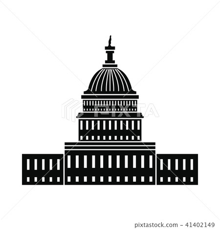White House in Washington DC icon 41402149