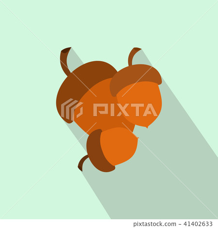 Acorns fork flat icon  41402633
