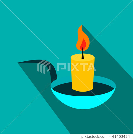 Candle flat icon with shadow Candle flat icon with shadow 41403434