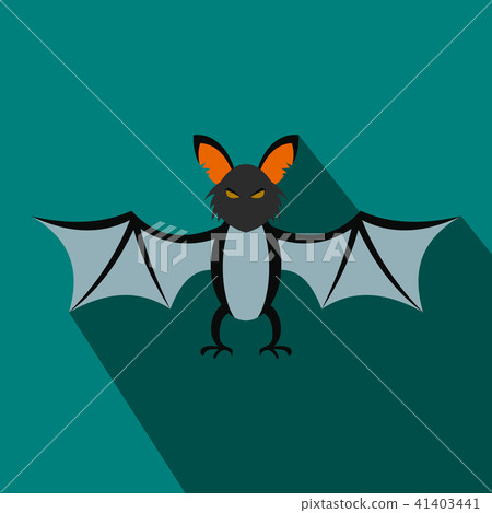 Bat flat icon with shadow 41403441