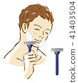 Male Shaving Appearance Razor Bubble 41403504