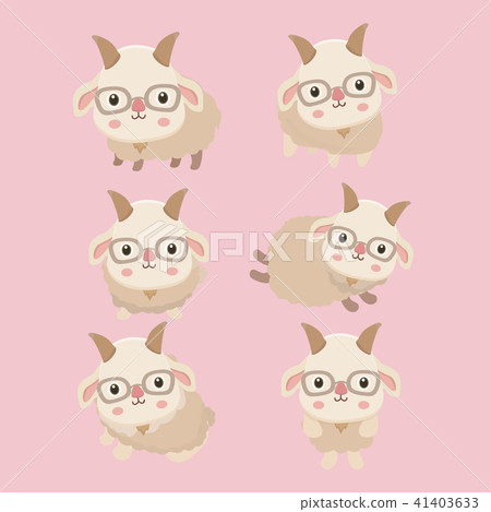 Funny goats set, vector Funny goats set, vector 41403633
