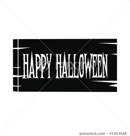 Signboard happy halloween icon 41403646