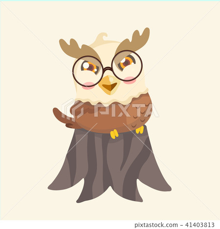 Cute cartoon hawk vector illustration. 41403813