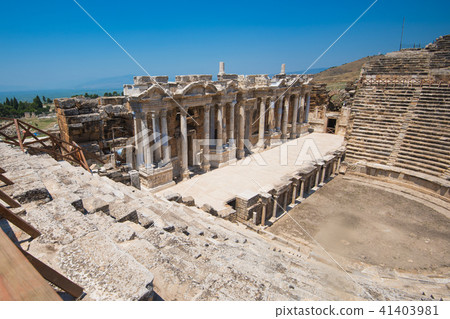 Roman amphitheatre in the ruins of Hierapolis Roman amphitheatre in the ruins of Hierapolis 41403981