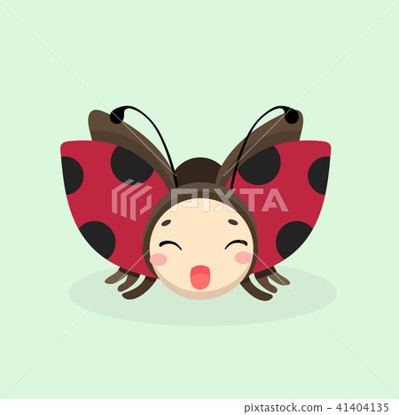 Cute Ladybug vector illustration in flat style. - Stock Illustration ...