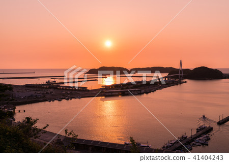 Evening scenery of Hamada 41404243