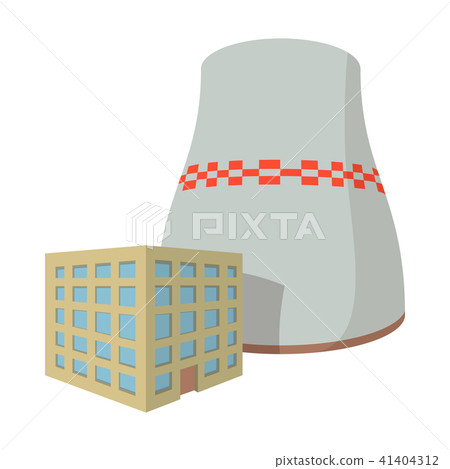 Fossil fuel power station cartoon icon Fossil fuel power station cartoon icon 41404312