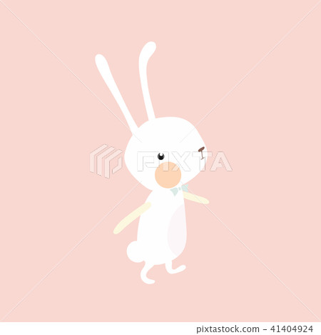 Happy Easter Bunny on pastel background. 41404924