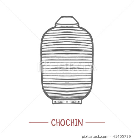 Chochin Lantern in Hand Drawn Style 41405759