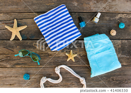 Women's summer clothes and accessories on old Women's summer clothes and accessories on old 41406330