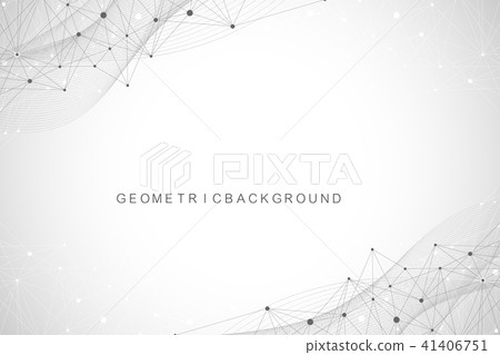 Geometric graphic background molecule and communication. Big data complex with compounds Geometric graphic background molecule and communication. Big data complex with compounds 41406751