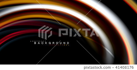 Multicolored wave lines on black background design Multicolored wave lines on black background design 41408176