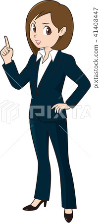 Female businessman to explain points - Stock Illustration [41408447 ...