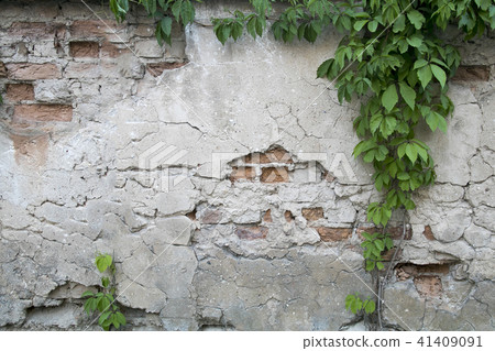 Aged street grunge wall background, texture 41409091