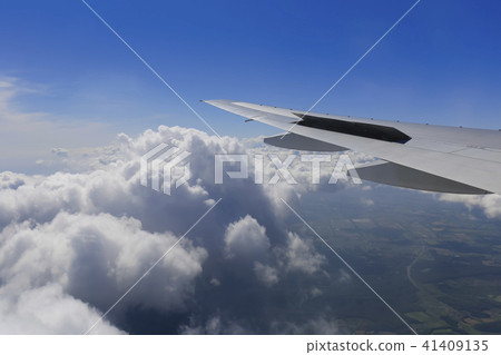 View of the clouds from the plane 41409135