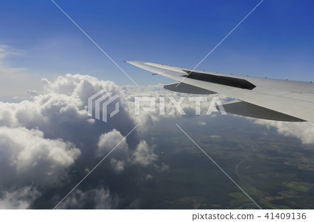 View of the clouds from the plane 41409136