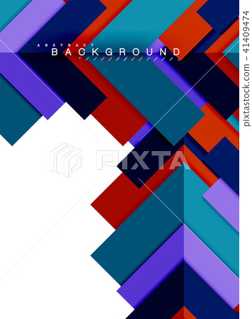 Multicolored abstract geometric shapes, geometry background for web banner 41409474
