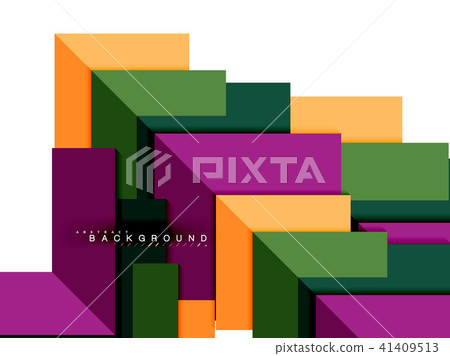 Multicolored abstract geometric shapes, geometry background for web banner 41409513