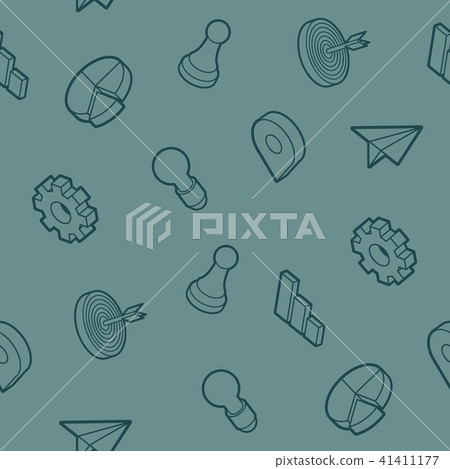 Startup outline isometric pattern 41411177