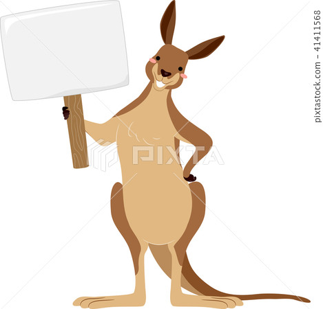 Australia Kangaroo Blank Sign Board Illustration Australia Kangaroo Blank Sign Board Illustration 41411568