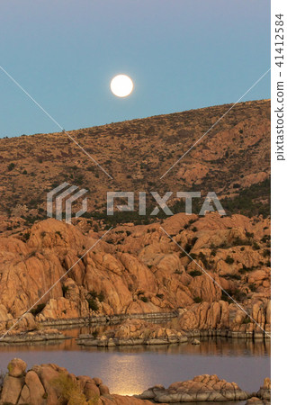 Moonrise Over Watson lake 41412584