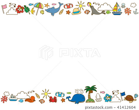 Hand drawn summer message card 41412604