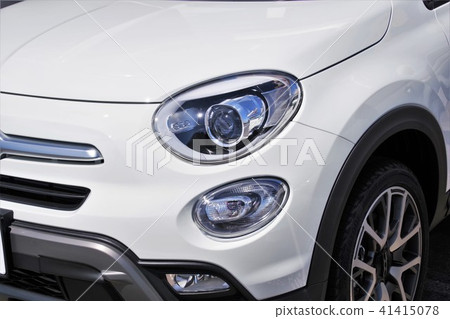 White car imported car front White car imported car front 41415078