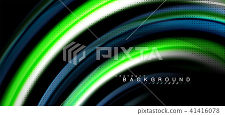 Multicolored wave lines on black background design Multicolored wave lines on black background design 41416078