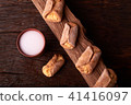 Cookies with cottage cheese and milk  41416097