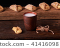 Cookies with cottage cheese and milk  41416098