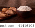 Close up Flour bread and whole grain 41416103
