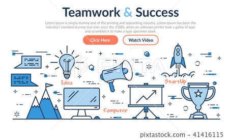 Web site header - Teamwork and Success 41416115