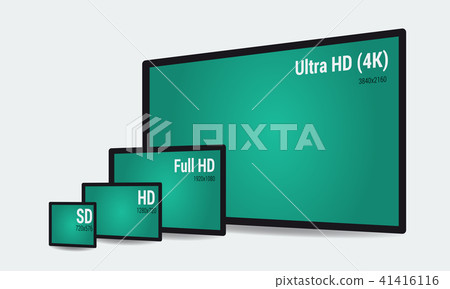 Vector concept various monitors size comparison 41416116