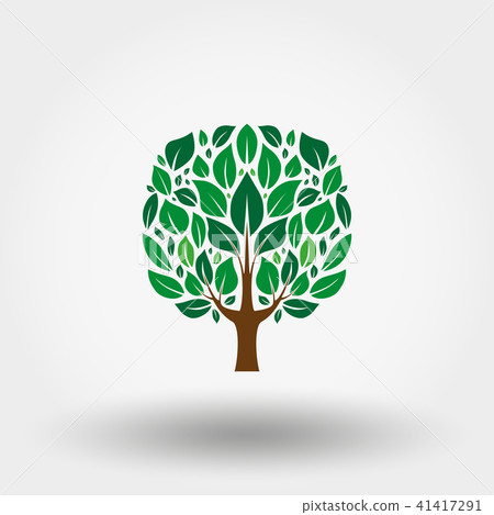 Green tree. Icon. Vector. Flat. Green tree. Icon. Vector. Flat. 41417291