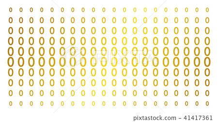 Zero Digit Golden Halftone Pattern 41417361