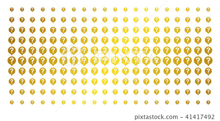 Help Balloon Gold Halftone Pattern 41417492