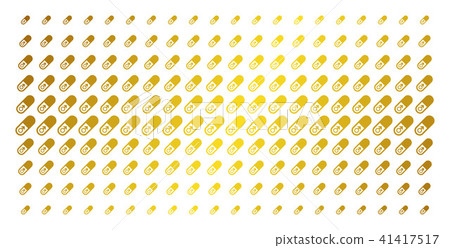 Male Power Pill Gold Halftone Effect 41417517