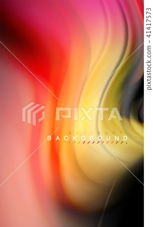 Fluid liquid colors design, colorful marble or plastic wavy texture background, glowing multicolored 41417573