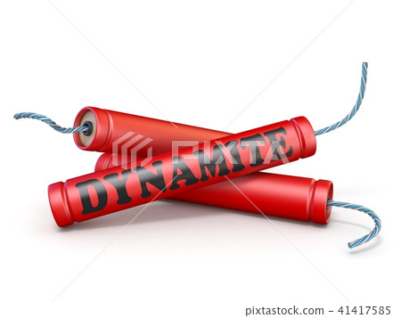 Red dynamite sticks 3D rendering Red dynamite sticks 3D rendering 41417585