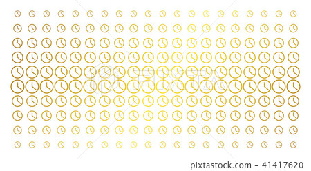 Clock Gold Halftone Array Clock Gold Halftone Array 41417620