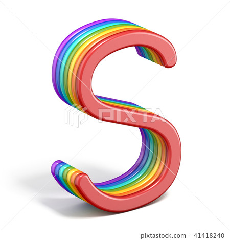 Rainbow font letter S 3D Rainbow font letter S 3D 41418240