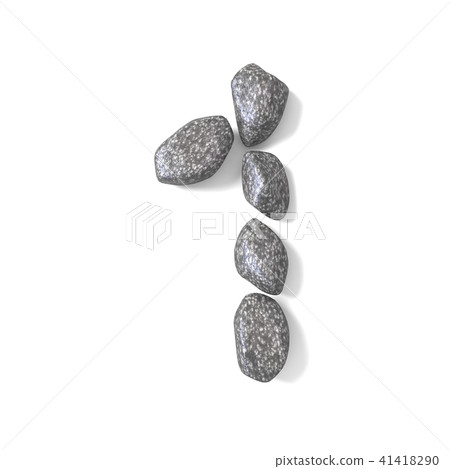 Font made of rocks NUMBER one 1 3D Font made of rocks NUMBER one 1 3D 41418290