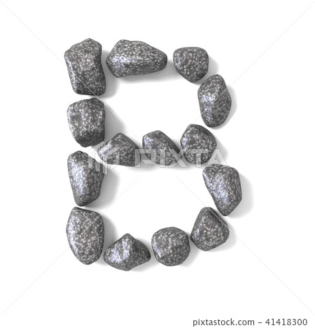 Font made of rocks LETTER B 3D Font made of rocks LETTER B 3D 41418300